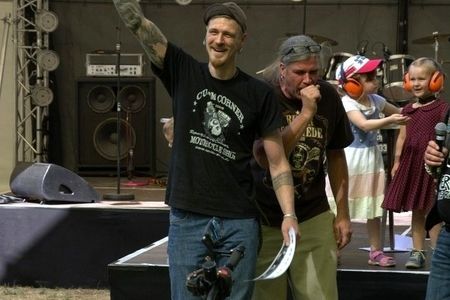 Gewinner bei der 20 Jahres Feier der Biker-Schmiede in Berlin