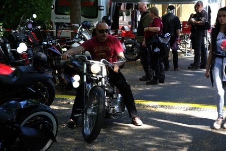 Mann auf einem Motorrad