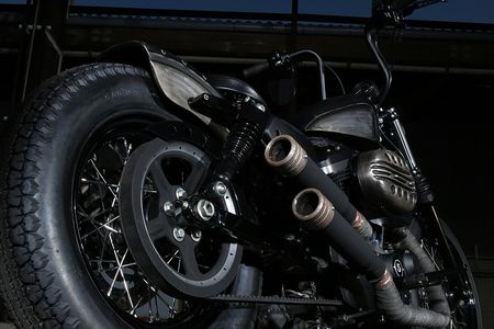 Frisco Motorrad von hinten