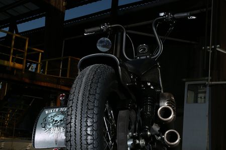 Frisco Motorrad von hinten