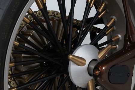 Chopper SE Motorrad Nahaufnahme vom Reifen