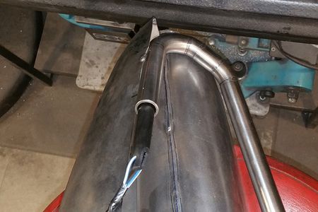 Scoutster Motorrad in der Werkstatt