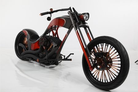 Lowrider Motorrad von der Seite