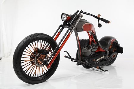 Lowrider Motorrad von der Seite