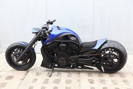 VR Blue Motorrad von der Seite