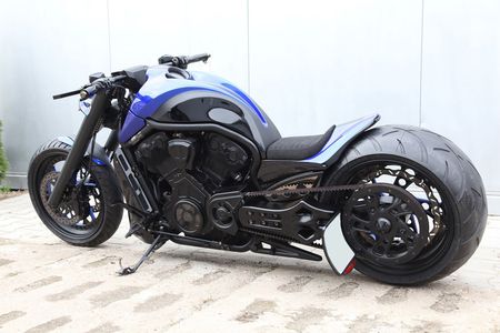 VR Blue Motorrad von der Seite