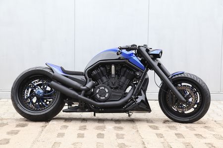 VR Blue Motorrad von der Seite