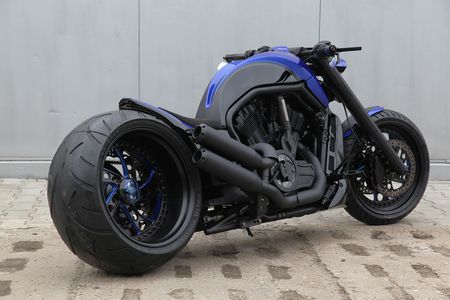 VR Blue Motorrad von der Seite