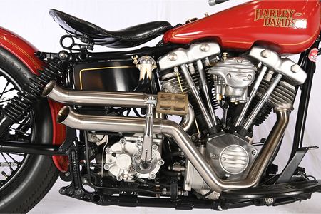 Motorrad Pandoras Box Nahaufnahme der Seite