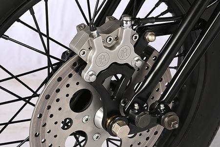 Motorrad Pandoras Box Nahaufnahme des Reifens