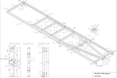 Fahrgestell des Anhängers
