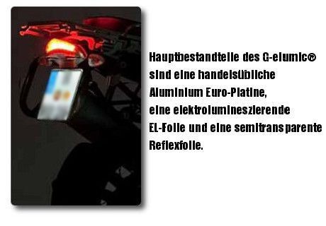 Selbstleuchtendes Kennzeichen